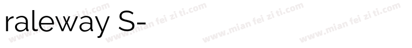 raleway S字体转换